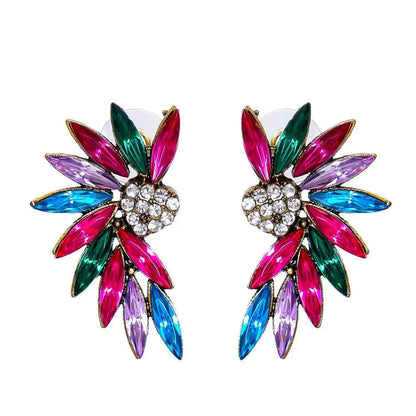 Heart Wing Earrings with Zirconias Unique Joyas