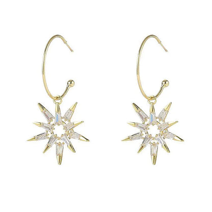 Star Earrings in Gold and Silver Unique Joyas